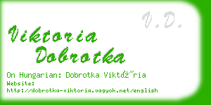 viktoria dobrotka business card